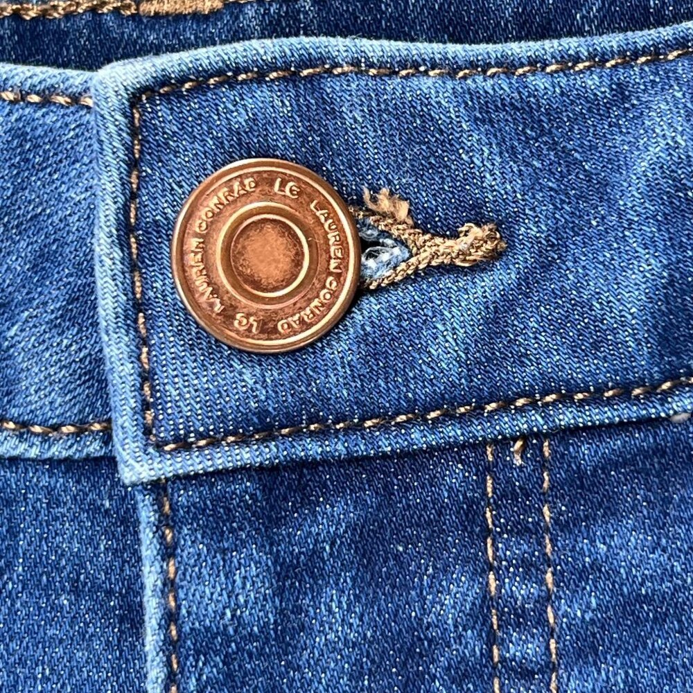 Lauren Conrad Jeans Super High Rise Curvy Flare 12S Blue Denim - Picture 6 of 12